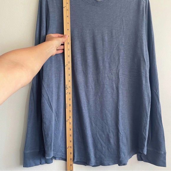 Velvet by Graham & Spencer cotton slub long sleeve t shirt powder blue crew XL - Picture 7 of 9